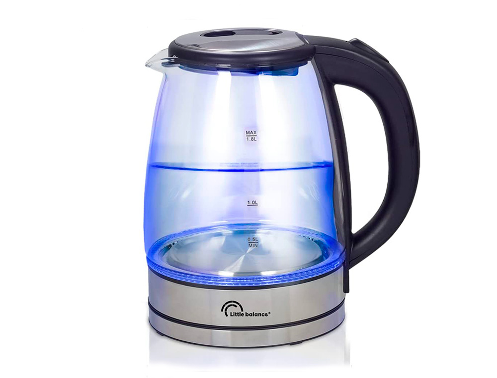 BOUILLOIRE  LECTRIQUE VERRE 1,7L 2000W SANS FIL ANTI      CALCAIRE