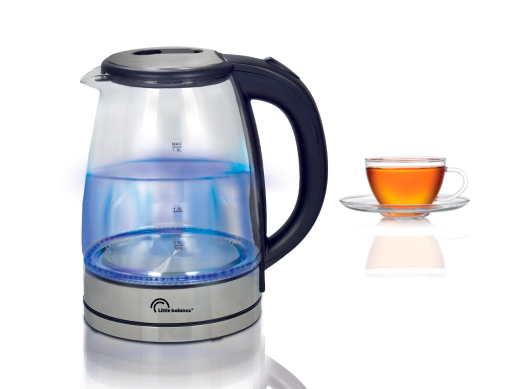 BOUILLOIRE  LECTRIQUE VERRE 1,7L 2000W SANS FIL ANTI      CALCAIRE