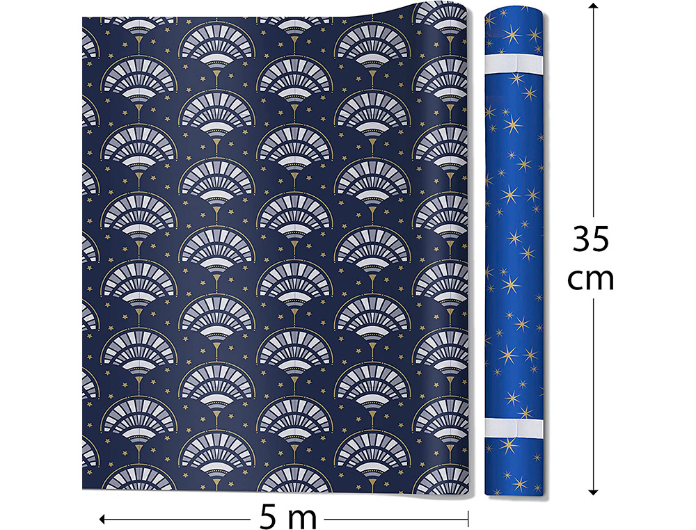 SET D'EMBALLAGE CADEAU  TOILE COMPOS  DE 2 ROULEAUX TINY    ROLLS 5MX0,35CM + 1 ROULEAU   BOLDUC 20M + 10  TIQUETTES
