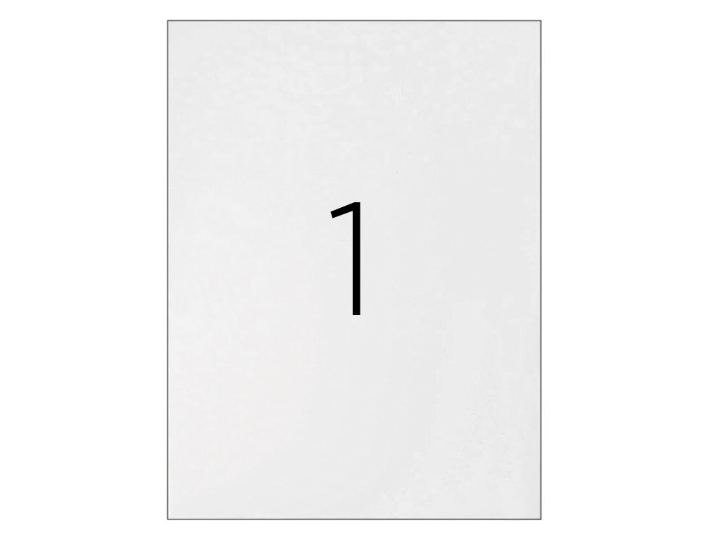 TIQUETTE ADHSIVE Q-CONNECT TRANSPARENTE MATE LASER 210X297MM BOTE 25 UNITS