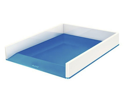 CORBEILLE  COURRIE LEITZ WOW DUAL POLYSTYRNE SUPERPOSABLE 336X267X49MM COLORIS BLEU