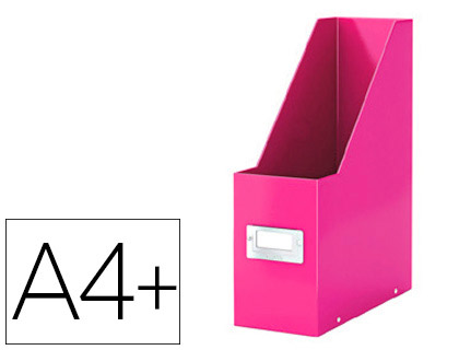 PORTE-REVUES LEITZ CLICK&STORE POLYPROPYLNE PLASTIFI PLIABLE 103X330X253MM PORTE-TIQUETTE COLORIS ROSE