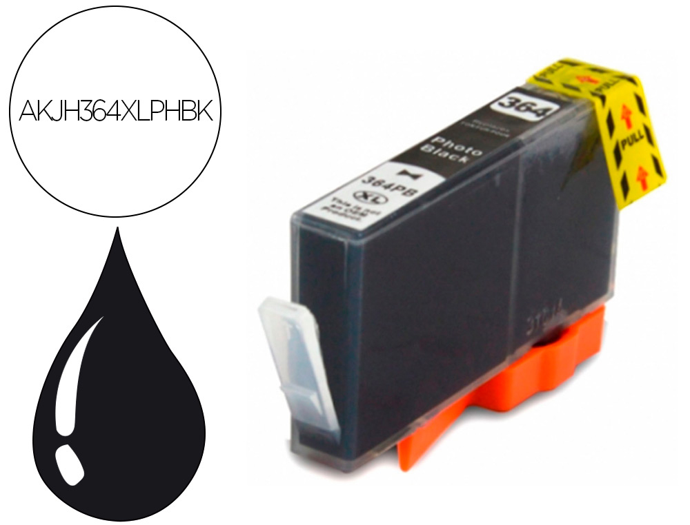 CARTOUCHE HYPERBURO JET ENCRE COMPATIBLE HP 364 BK PHOTO