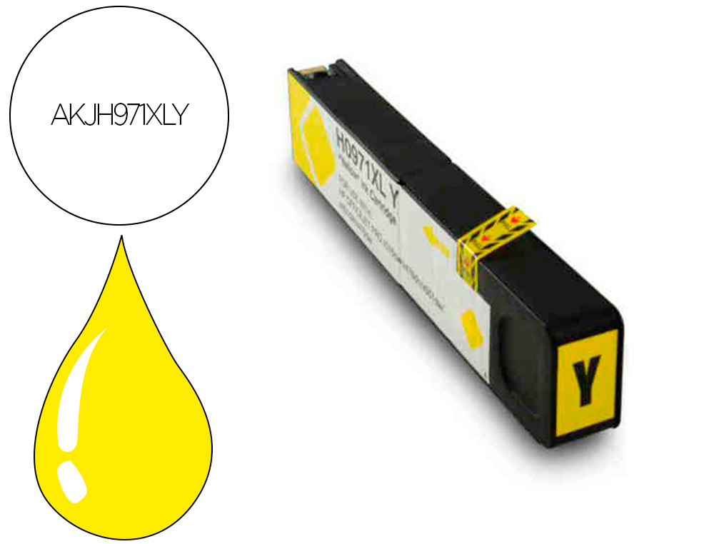 CARTOUCHE HYPERBURO JET ENCRE COMP HP 971XL YE