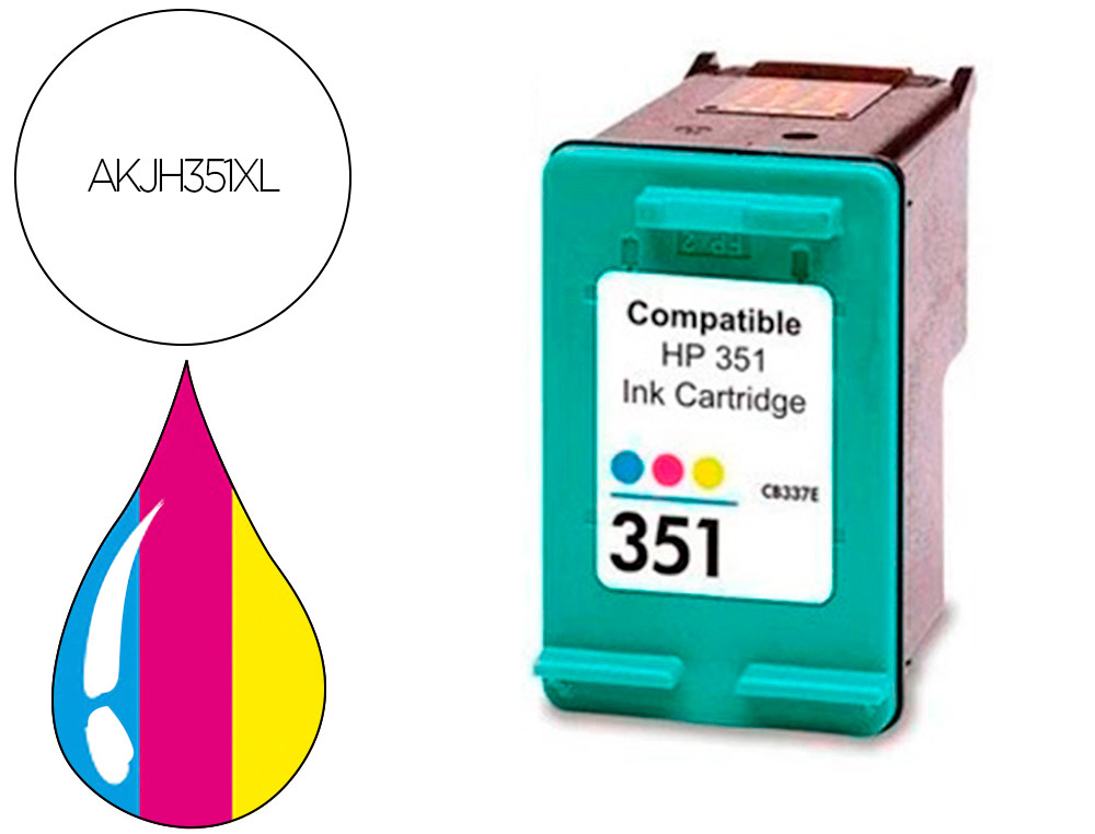 CARTOUCHE HYPERBURO JET ENCRE COMP HP 351XL CL