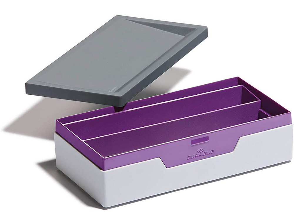 ORGANISEUR DE BUREAU DURABLE PLASTIQUE VARICOLOR GRIS      VIOLET