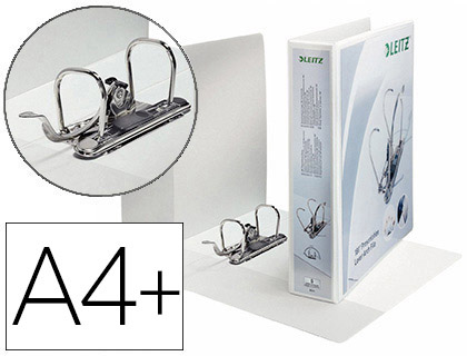 CLASSEUR LEVIER ESSELTE A4+ POLYPROPYLNE PERSONNALISABLE DOS 75MM MAXI OUVERTURE 2 POCHES PERSONNALISATION EXTRIEURE