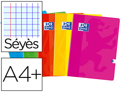 CAHIER PIQU OXFORD COUVERTURE PELLICULE LAVABLE A4+ 24X32CM 96 PAGES 90G SYS