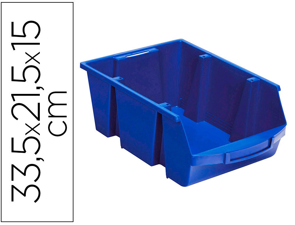 BAC A BEC VISO POLYPROPYLENE EMPILABLE RESISTANT GRANDE    OUVERTURE PORTE-ETIQUETTE     33,5X21,5X15CM 10L BLEU