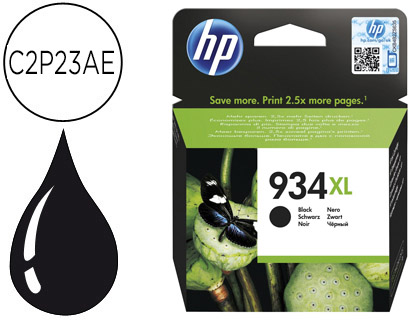 CARTOUCHE HP N.934XL JET D'ENCRE C2P23AE COULEUR NOIR HAUTE CAPACIT 1000P